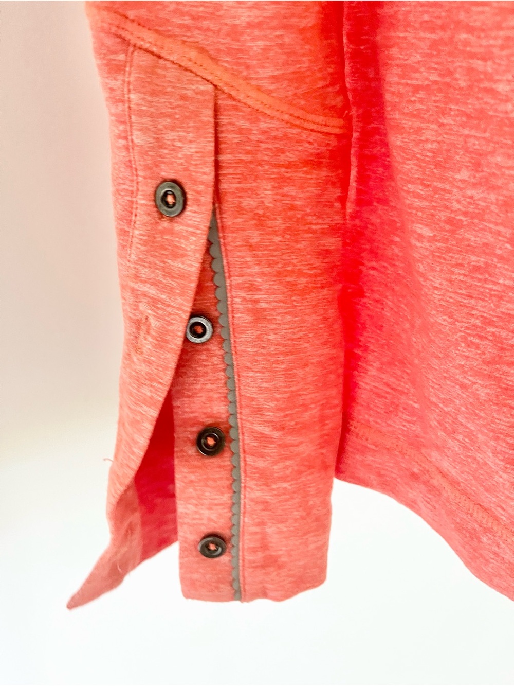 Lululemon Ride On Henley Long Sleeve Heathered Orange Top size 6 - Picture 4 of 12
